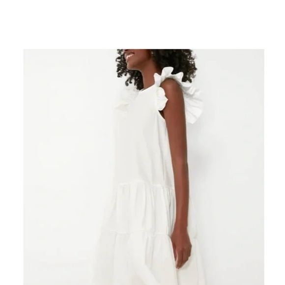 Tuckernuck Pomander Place Corrine Flutter Sleeve Dress - White -xl - Picture 4 of 6